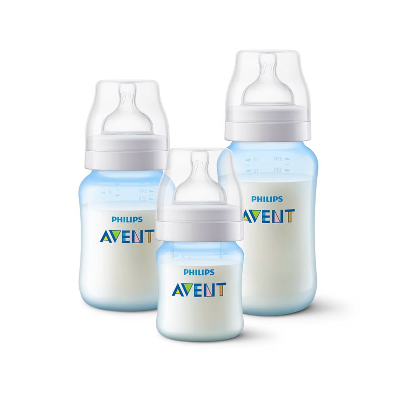 AVENT - Set mamadera anti-colic 125 ML+260ML+330 ML Azul