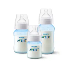 AVENT - Set mamadera anti-colic 125 ML+260ML+330 ML Azul