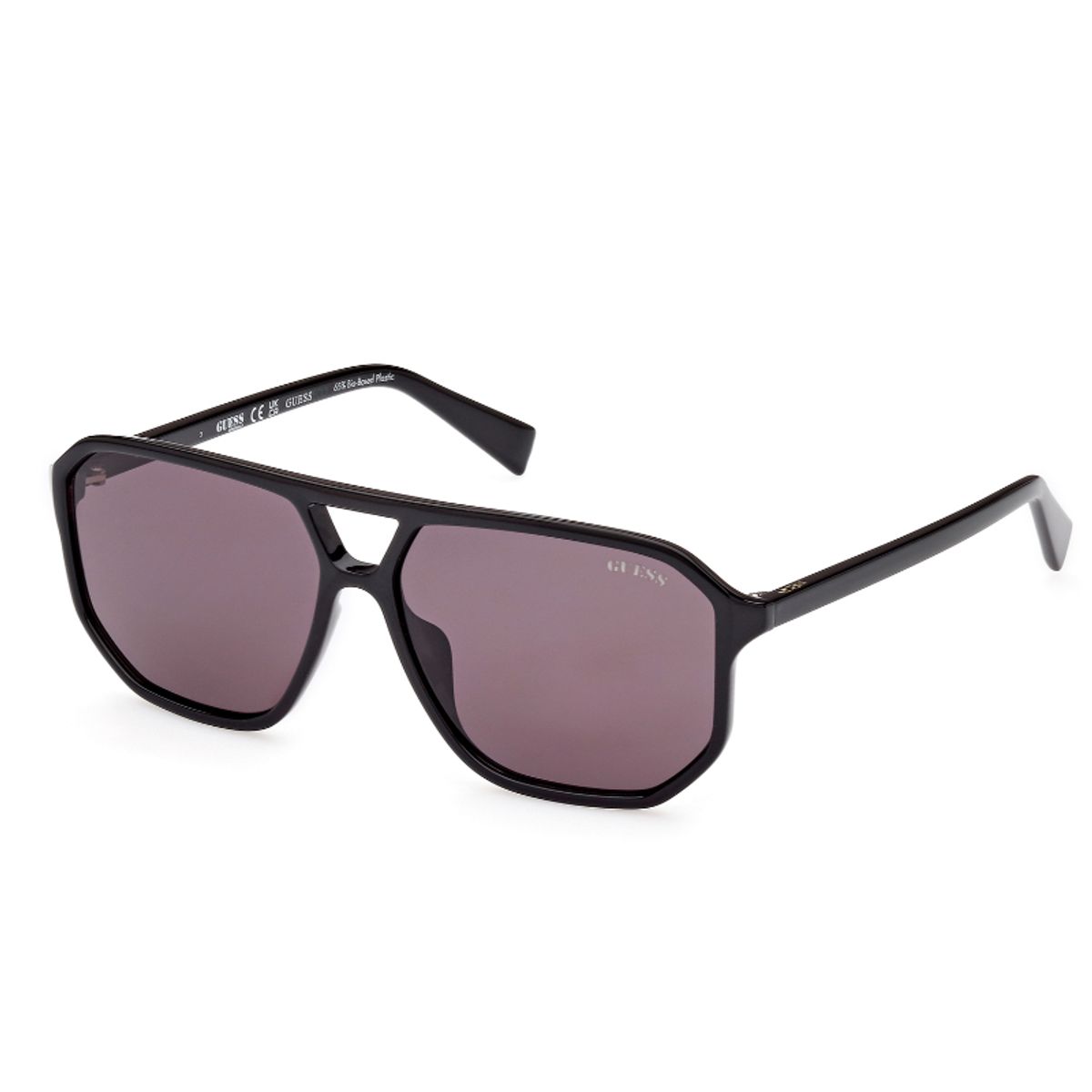 GUESS - Lentes de Sol Negro Brillante Guess