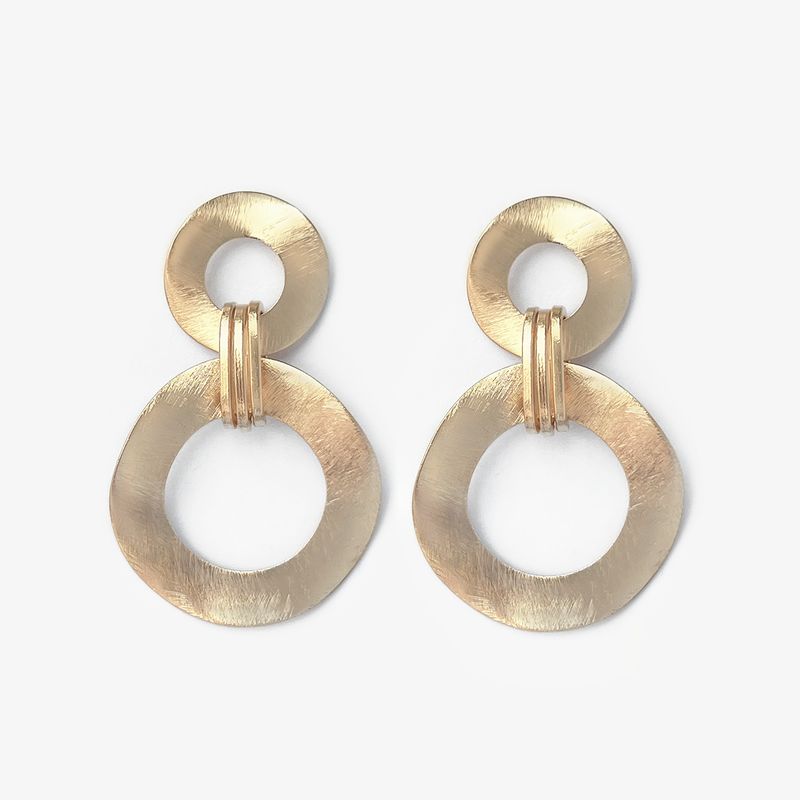 PSK JOYAS - Aro mujer enchape oro 18kt satinado psk joyas Dalia