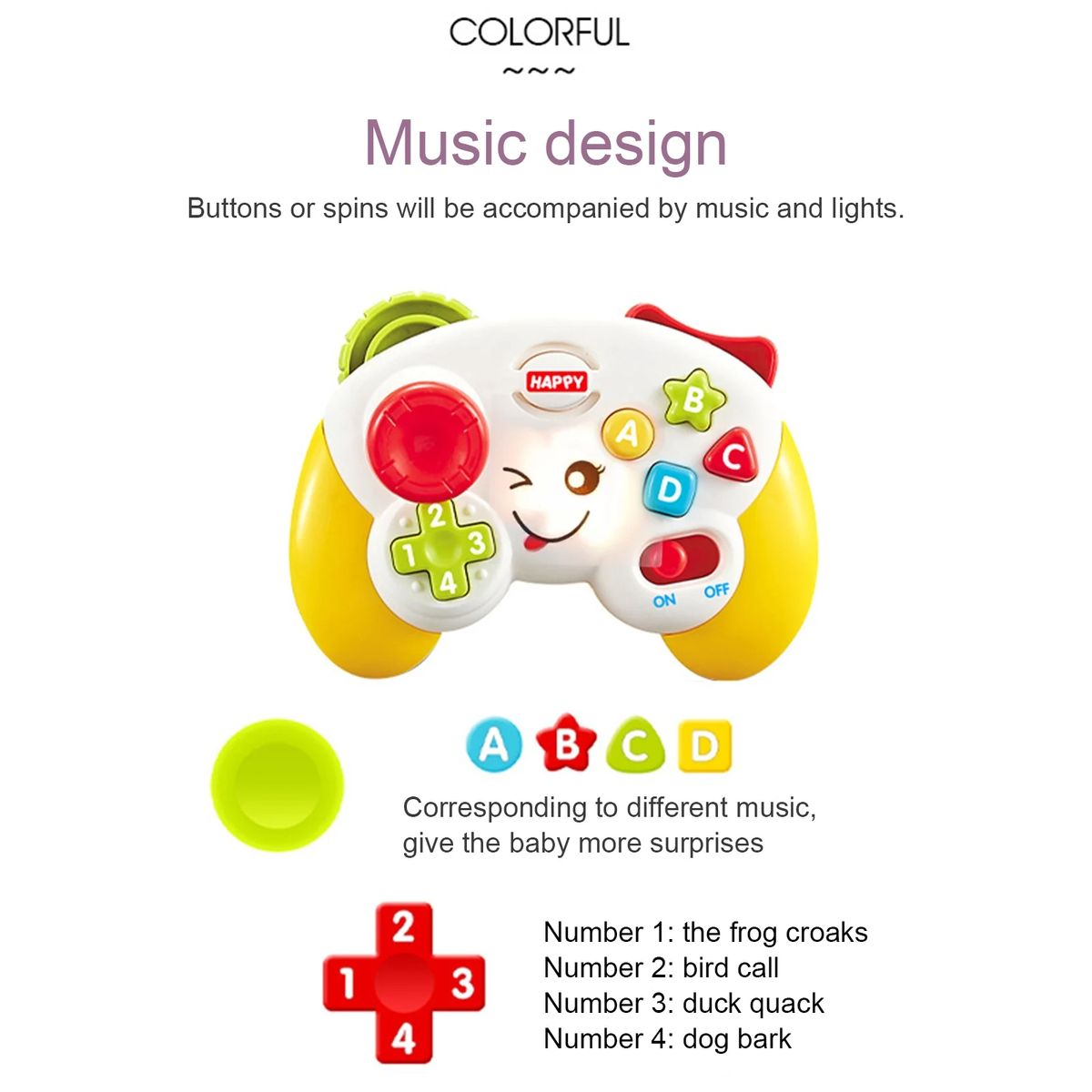 EVERSO - Juguete Educativos Para Niños Juego Remoto Multiuso-Amarillo