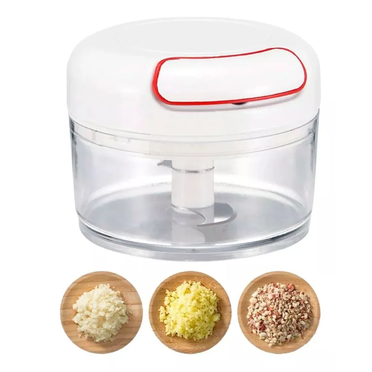 GENERICO - Mini Picador Triturador Manual para Ajo Cebolla y Verduras.