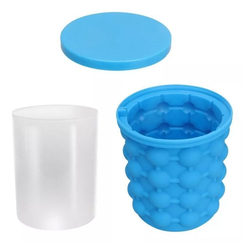 GENERICO - Hielera Cubetera Molde Para Hielo Facil De Silicona Portatil..