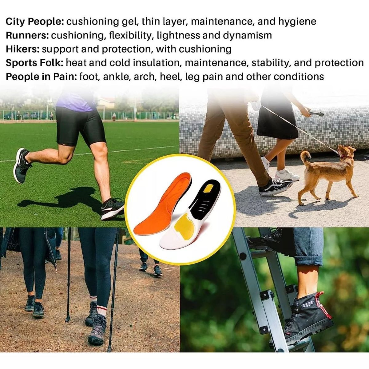 KUANGYE - Plantillas Deportivas Ortopedicas Con Absorción De Impacto