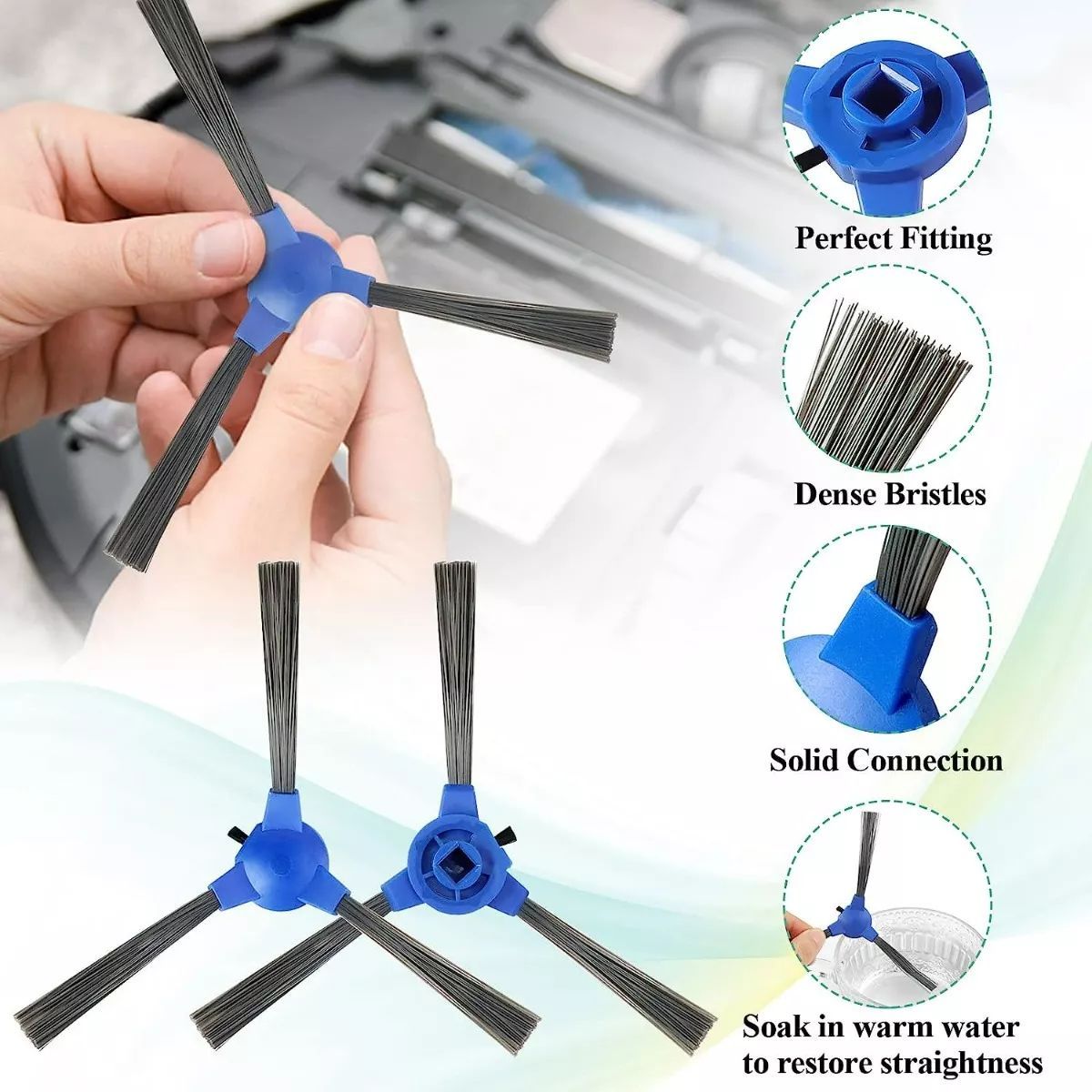 KUANGYE - 8 Cepillos Laterales Aspiradora Para Eufy Robovac