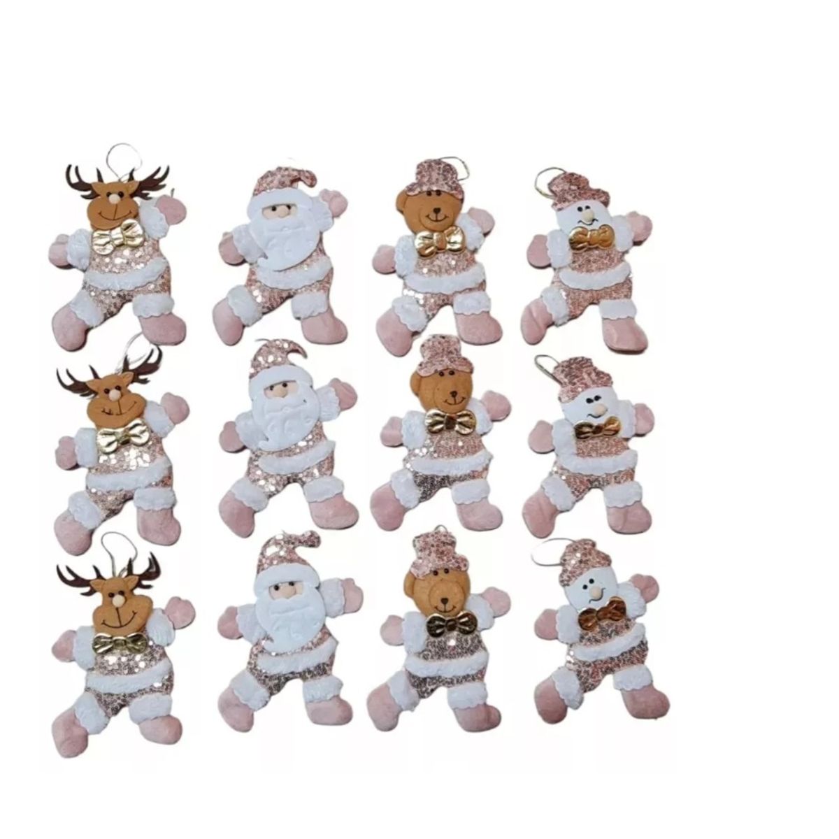 GENERICO - Set X12 Monos Navideño Colgante Adorno Para Arbol
