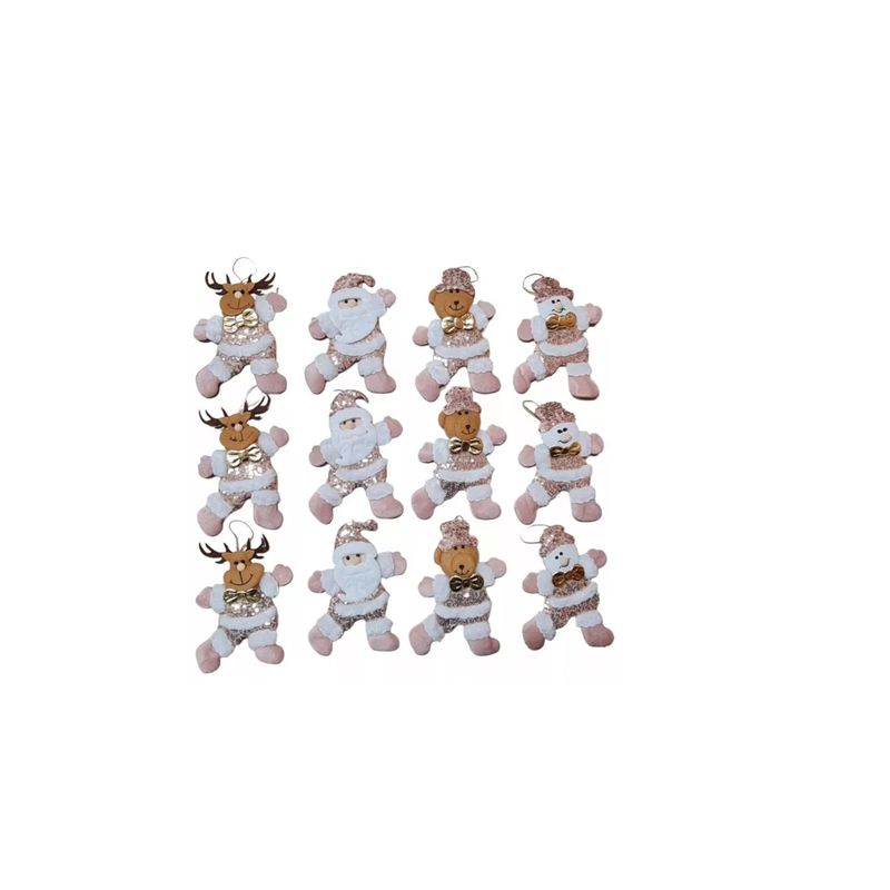 GENERICO - Set X12 Monos Navideño Colgante Adorno Para Arbol