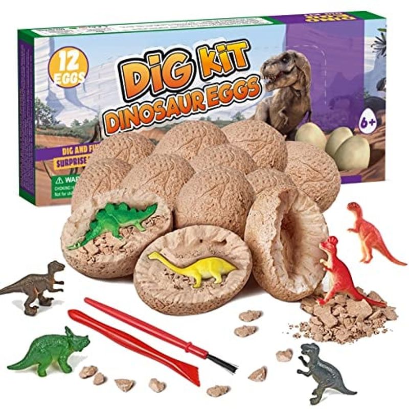 EVERSO - Juguetes Excavación De Huevos De Dinosaurio Huevos De Pascua