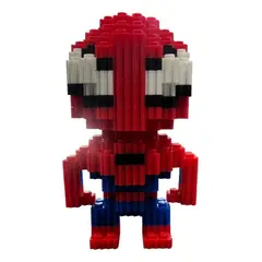 GENERICO - ARMABLE 3D MICRO BLOCKS SPIDERMAN 13CM 481 PIEZAS