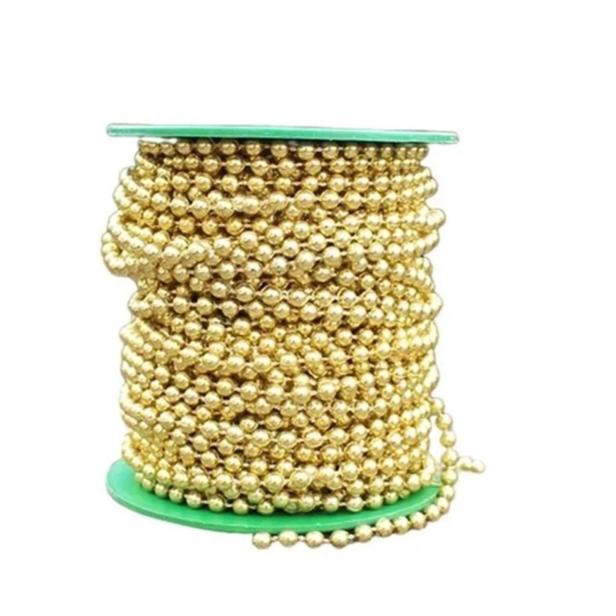 GENERICO - Cadena Navideña De Perlas Guirnaldas Cuentas Navidad Dorado