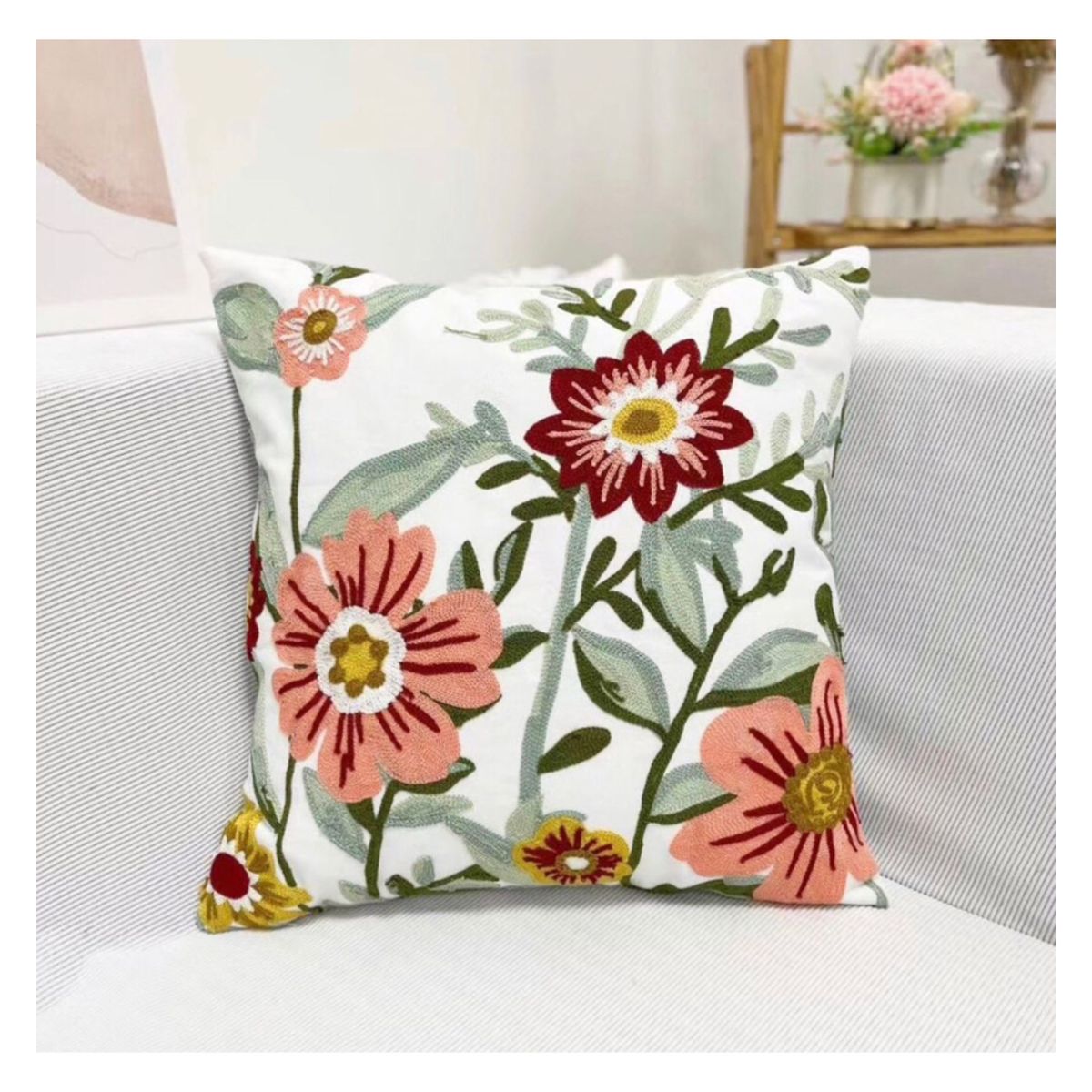 GENERICO - Funda De Cojin Decorativa Hermosos Bordado 45x45…