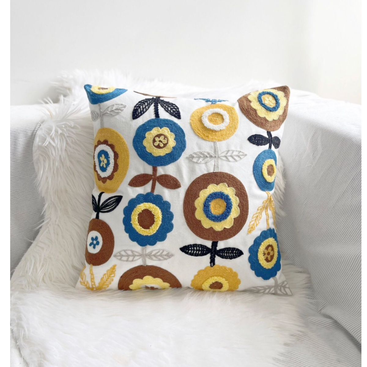 GENERICO - Funda De Cojin Decorativa Hermosos Bordado 45x45…