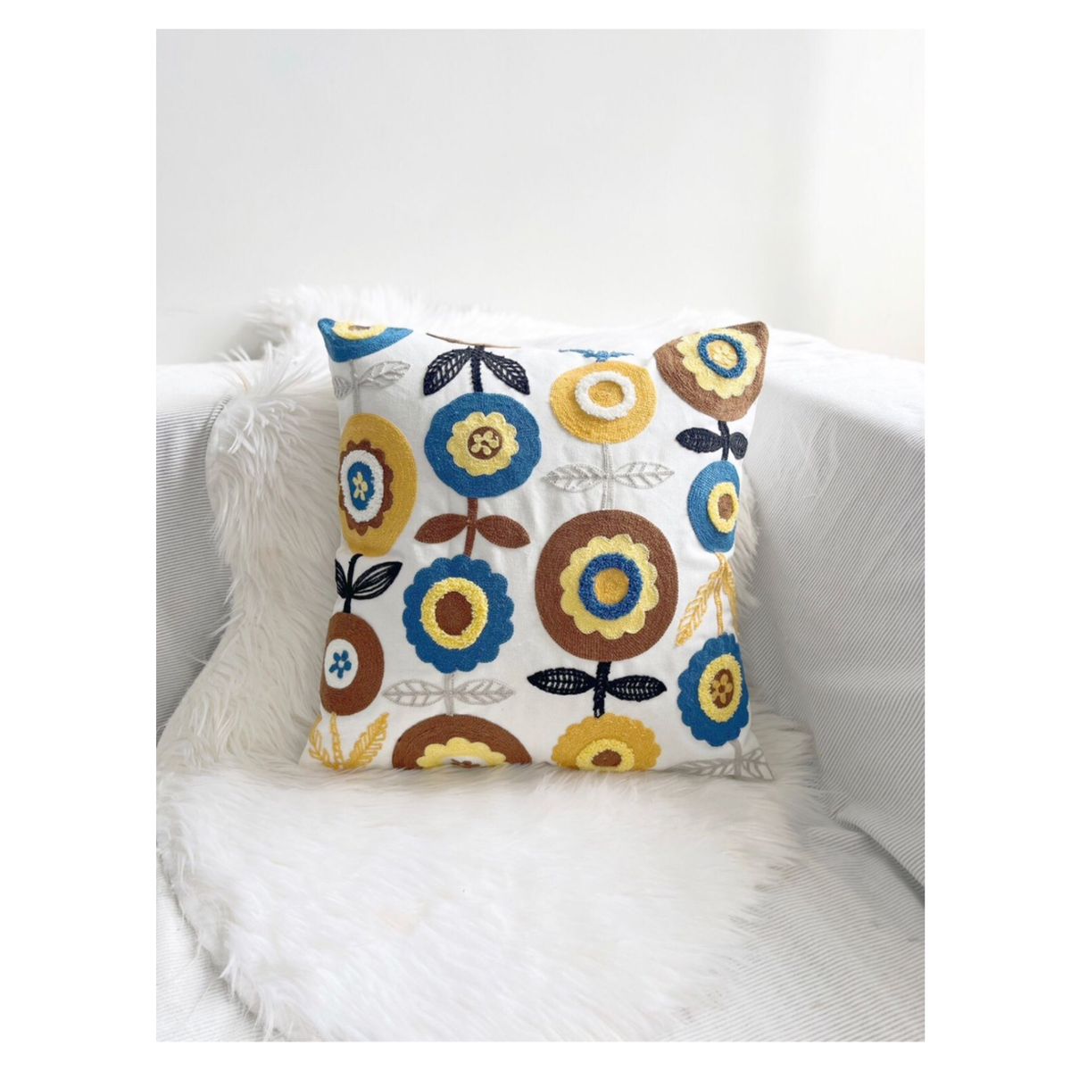 GENERICO - Funda De Cojin Decorativa Hermosos Bordado 45x45…