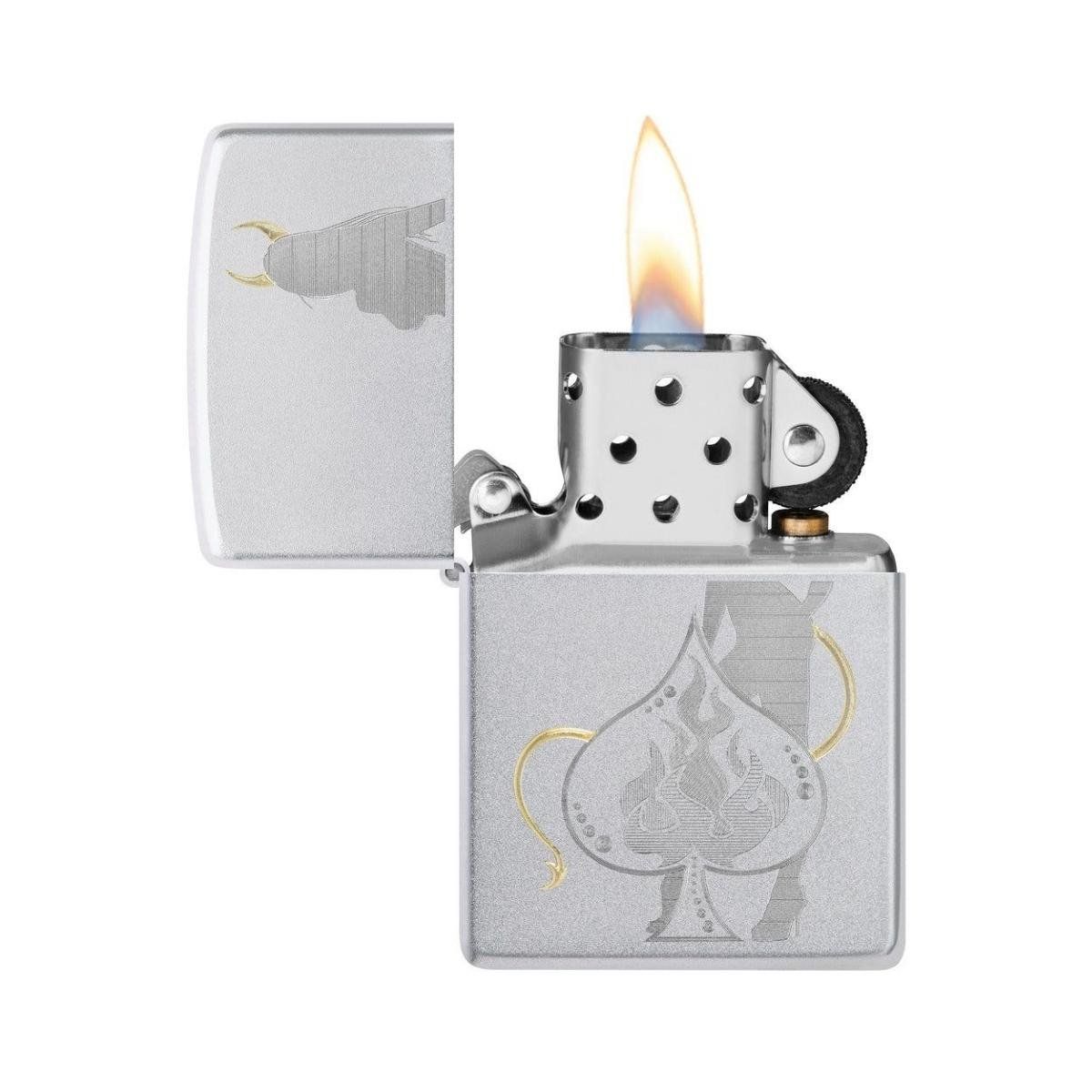 ZIPPO - Encendedor Zippo Devilish Ace Design Plateado ZP48658