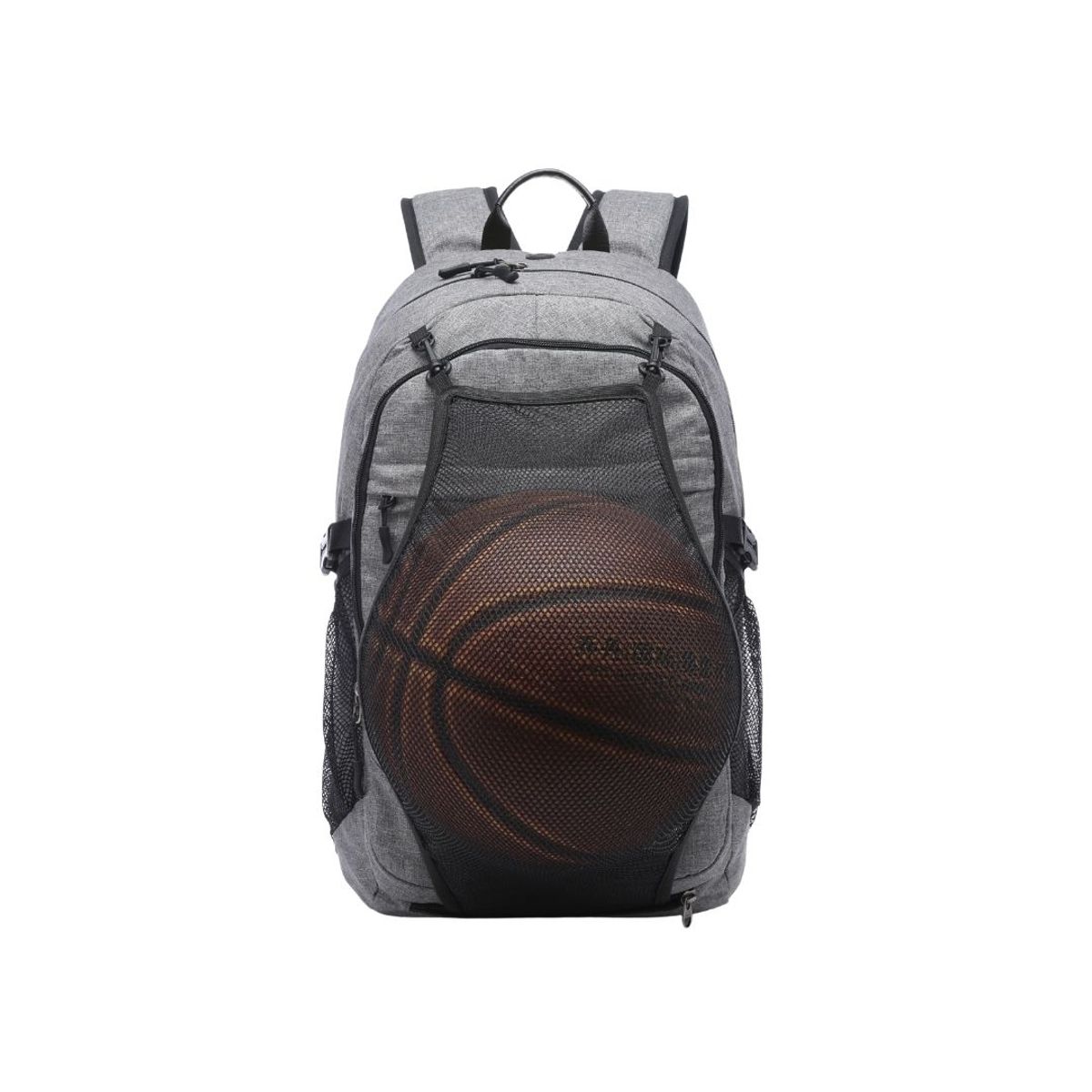 BABYLUNA - Mochila Impermeable con Carga USB y Malla Porta Balón Gris