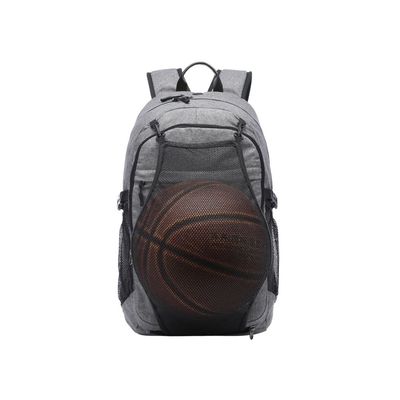 Imagen 2 del producto Mochila Impermeable con Carga USB y Malla Porta Balón Gris