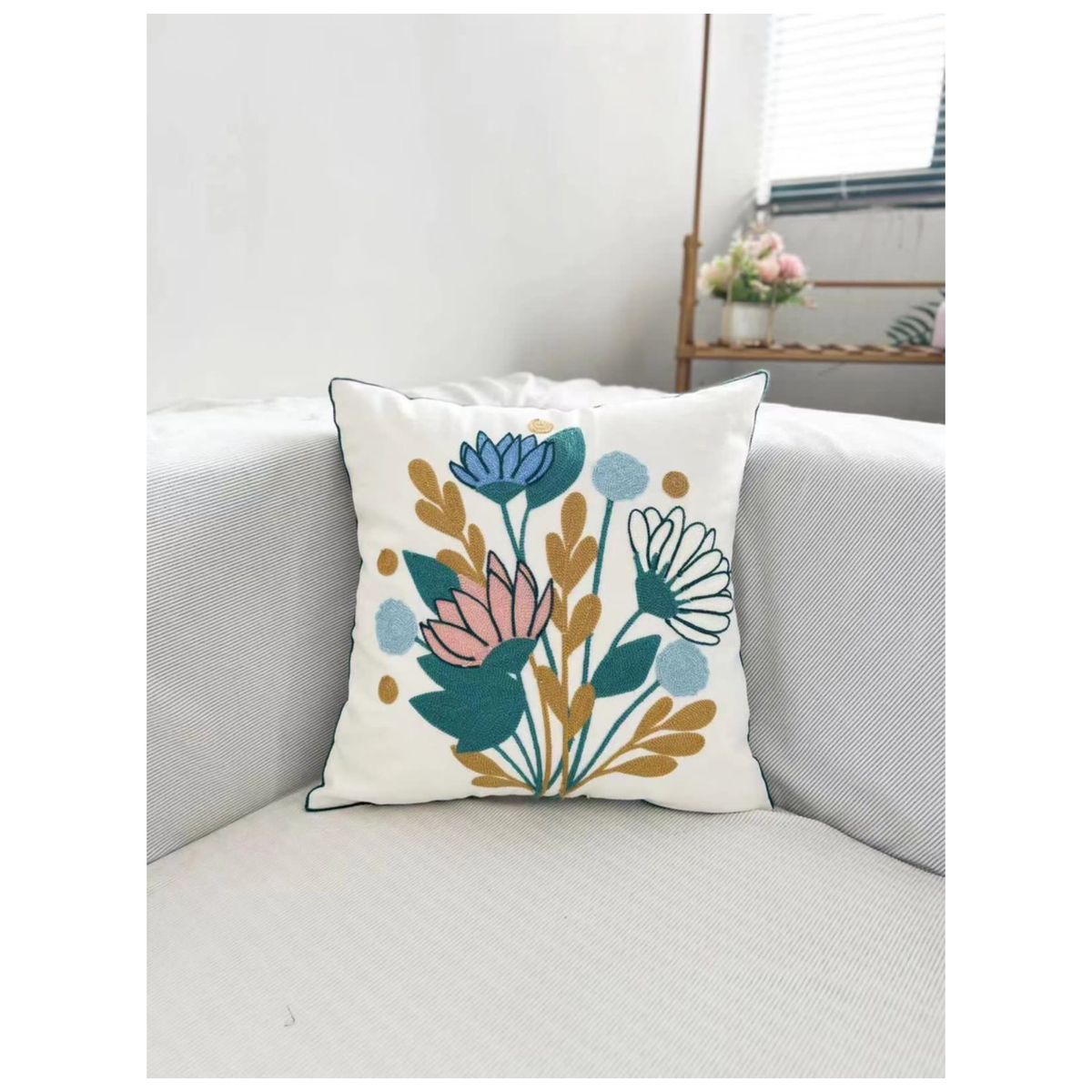 GENERICO - Funda De Cojin Decorativa Hermosos Bordado 45x45