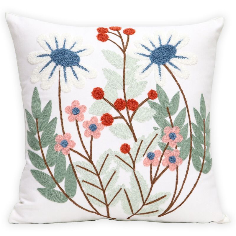 GENERICO - Funda De Cojin Decorativa Hermosos Bordado 45x45