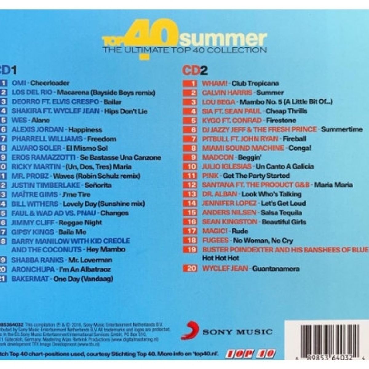 HITWAY MUSIC - TOP 40 - SUMMER - TOP 40 - SUMMER (2CD) - CD