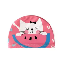 BABYLUNA - Gorro de Natación Para Niños de Elastano Modelo Gatito