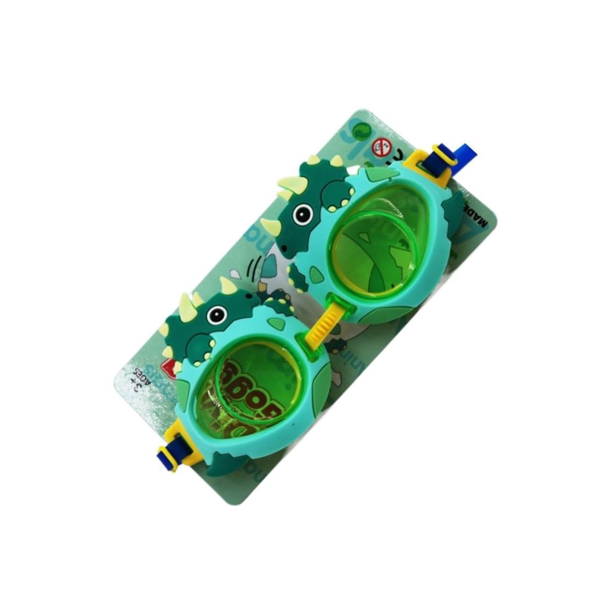 BABYLUNA - Lentes de Natación Piscina Niños Con Correa Dinosaurio Verde