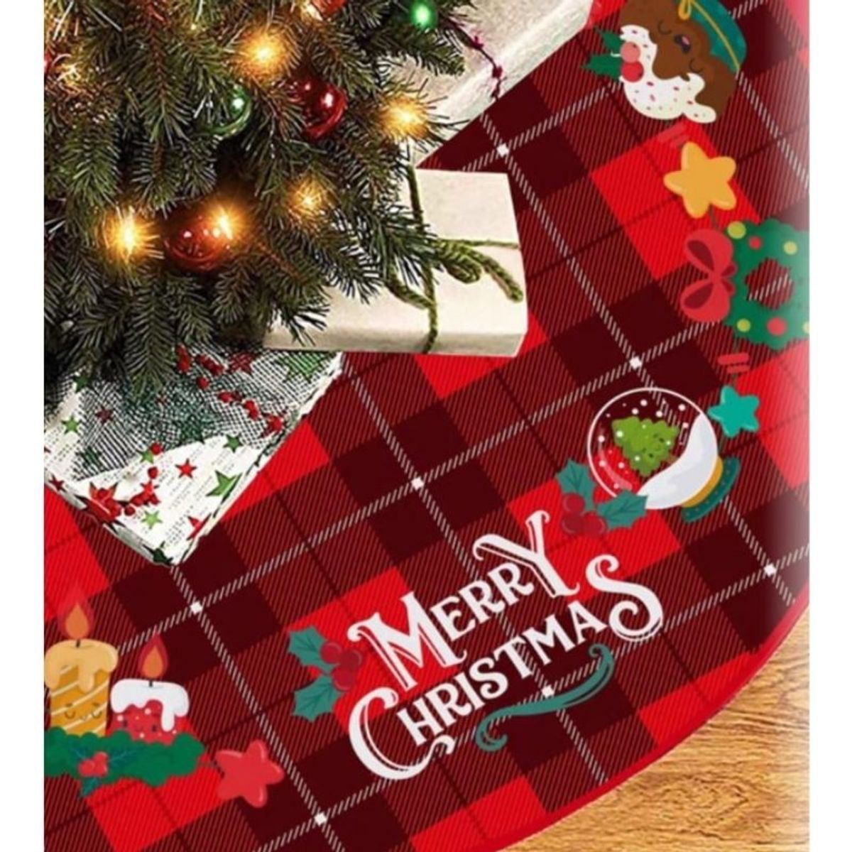 GENERICO - Faldón Pie Para Árbol De Navidad 120x120cm