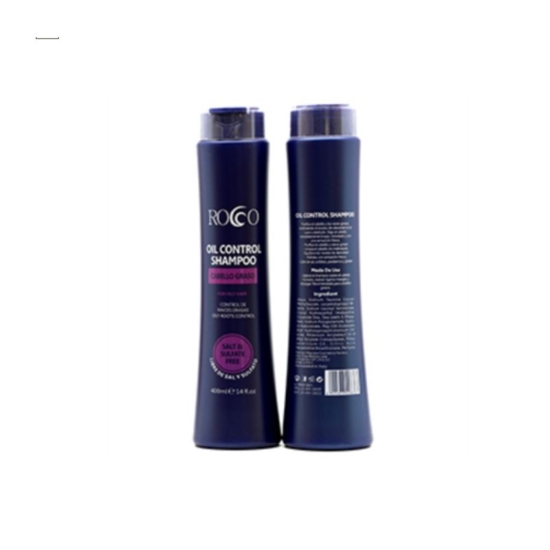 GENERICO - ROCCO® Shampoo Oil Control Sin Sal 400ml azul.