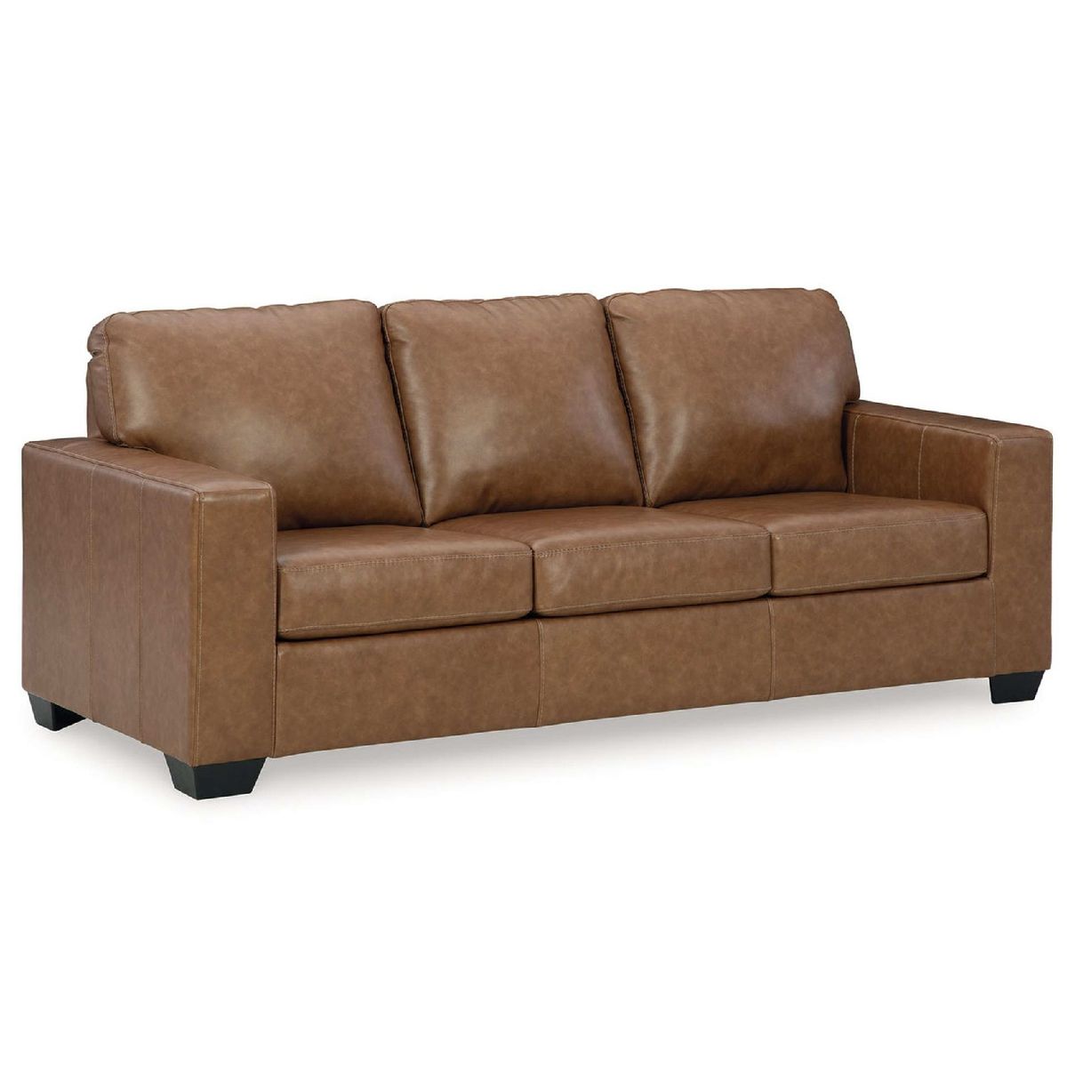 ASHLEY - Sofá cuero 3 cuerpos Bolsena caramel