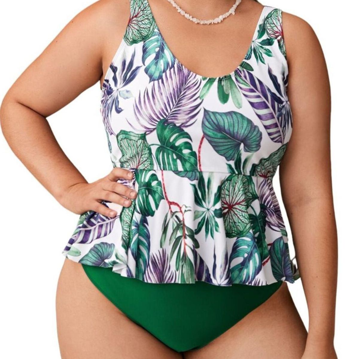HIPSY - Tankini Tiro Alto Hawai Verde