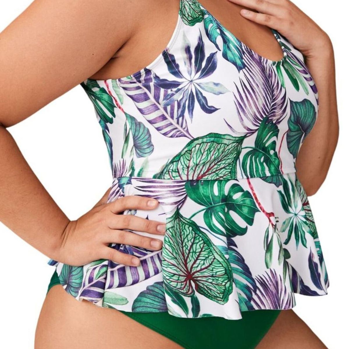 HIPSY - Tankini Tiro Alto Hawai Verde