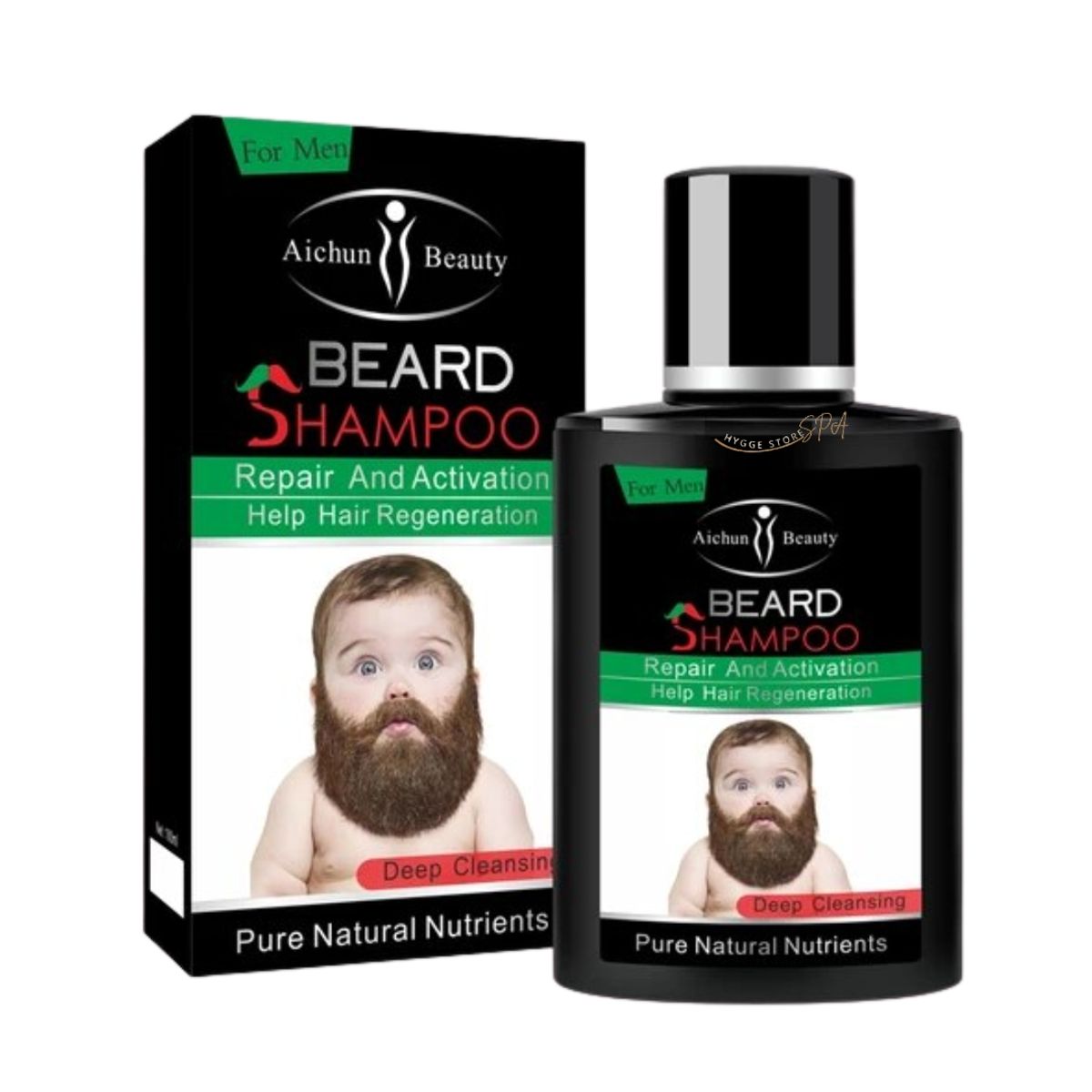 AICHUN BEAUTY - Shampoo Para El Cuidado Y Crecimiento De La Barba