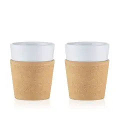BODUM - Set 2 vasos porcelana para café 300 ml