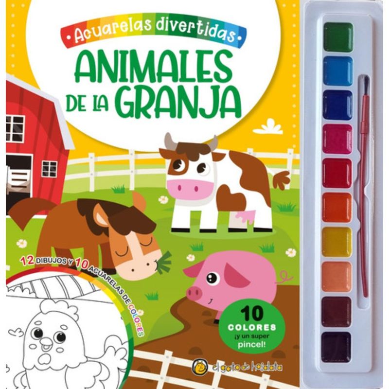 EL GATO DE HOJALATA - Libro Acuarelas Divertidas - Animales De La Granja