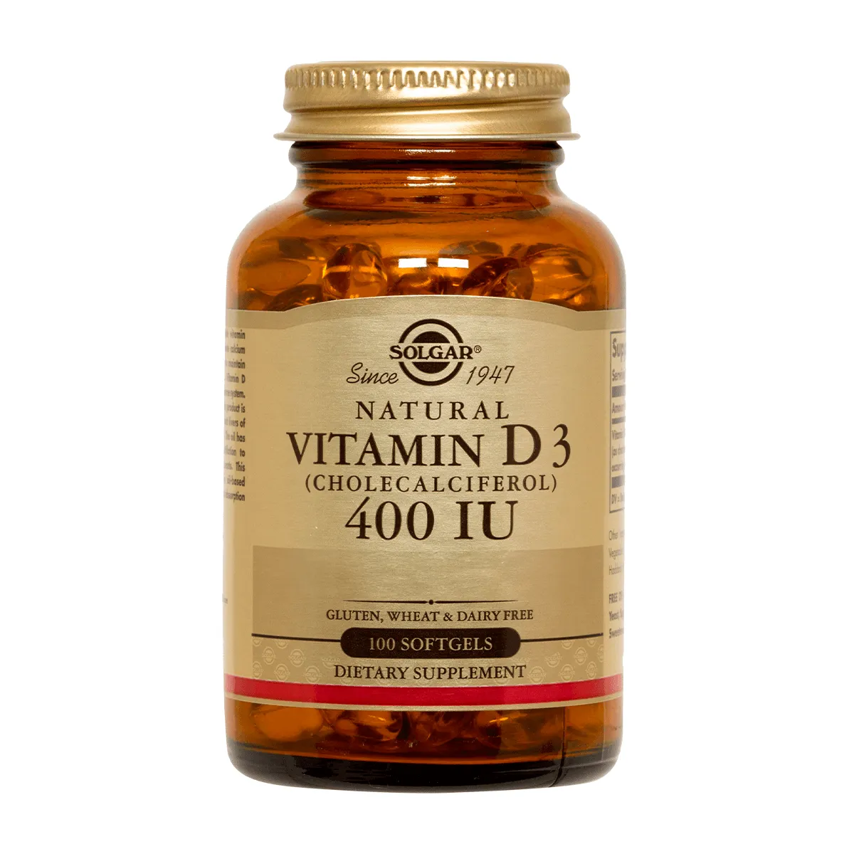 SOLGAR - Vitamina D3 400 UI (100 soft)