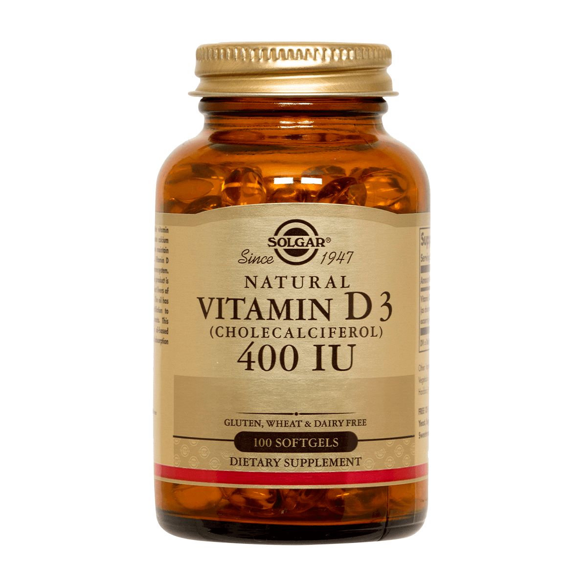 SOLGAR - Vitamina D3 400 UI (100 soft)