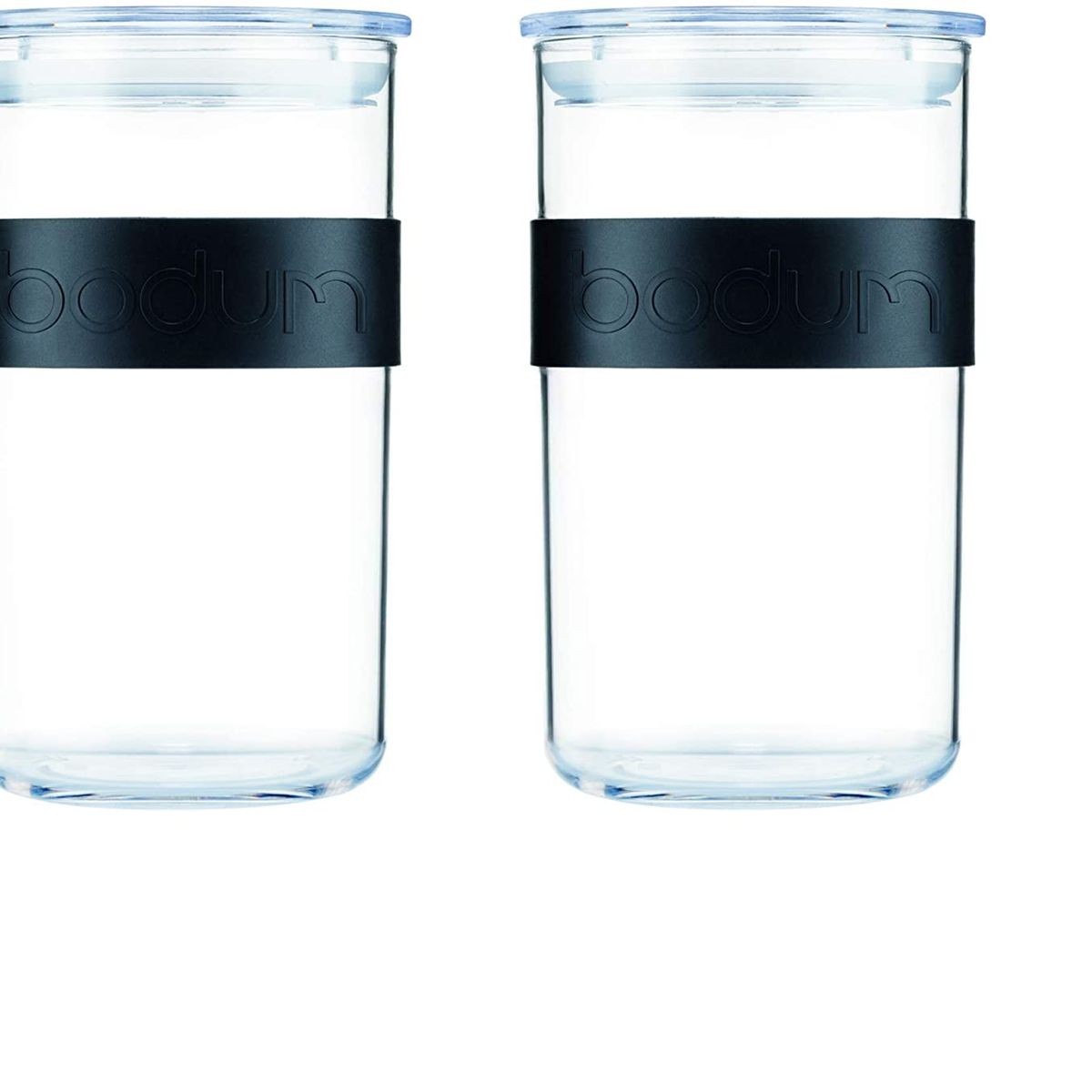 BODUM - Set de 2 Jarros de Almacenamiento Bodum – Plástico Transparente 1 L, Libre de BPA