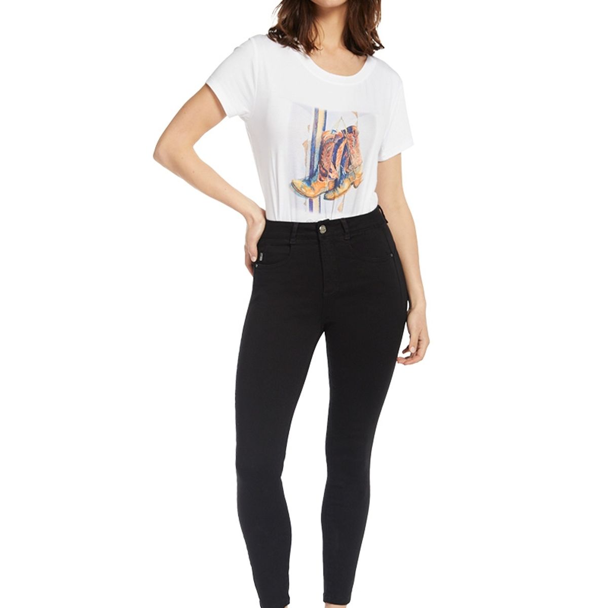 AMALIA JEANS - Jeans Mujer Amalia Tiro Alto Pitillo Silver 2730 Negro
