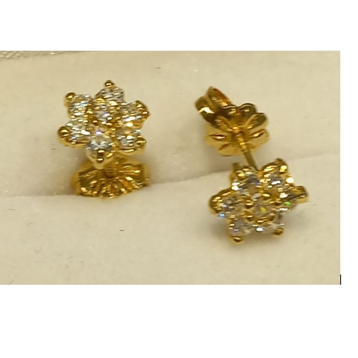 GENERICO - Aros oro 18 ktes roseta circon fino