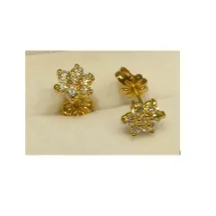 GENERICO - Aros oro 18 ktes roseta circon fino