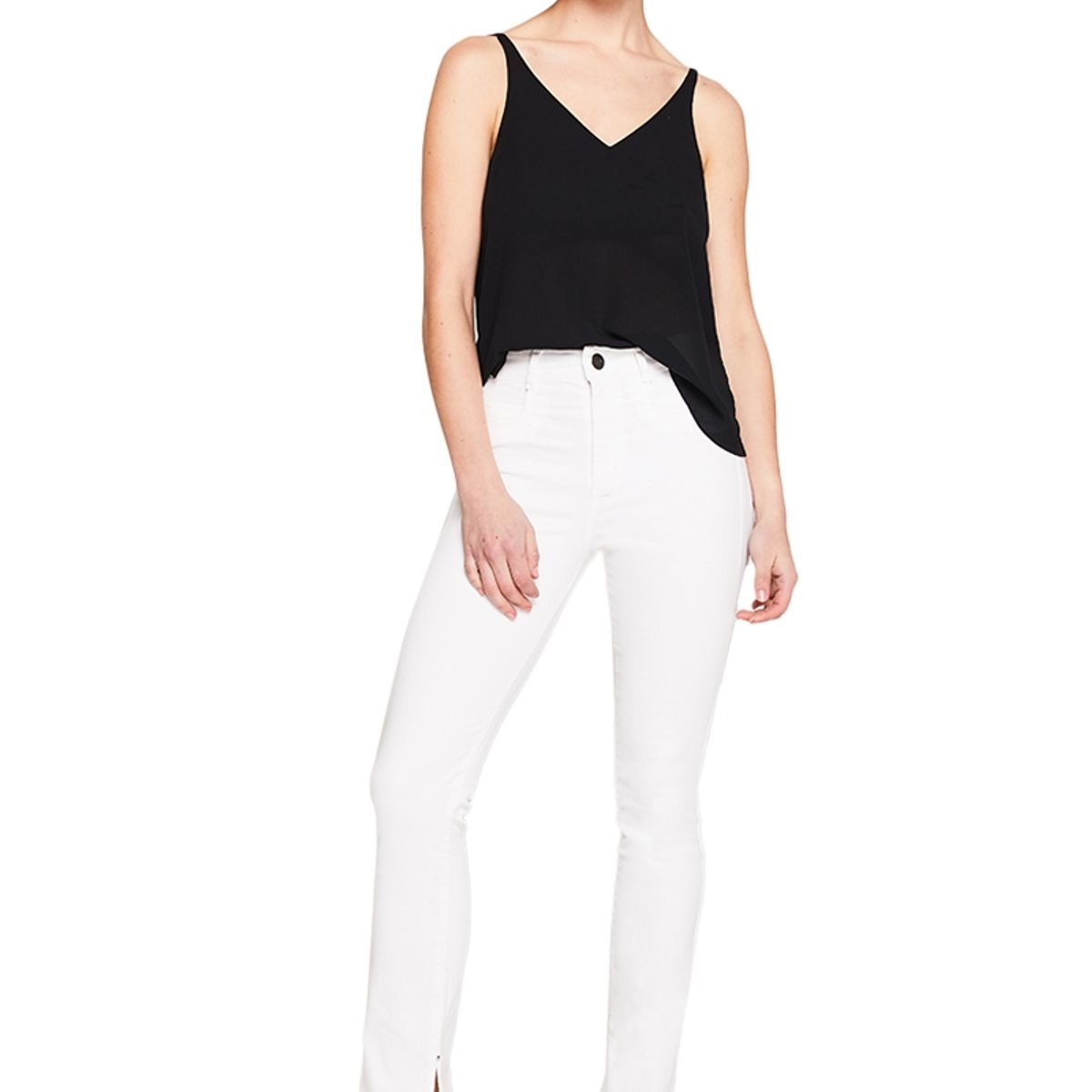 AMALIA JEANS - Jeans Mujer Tiro Alto Regular 4106 Blanco Amalia Jeans