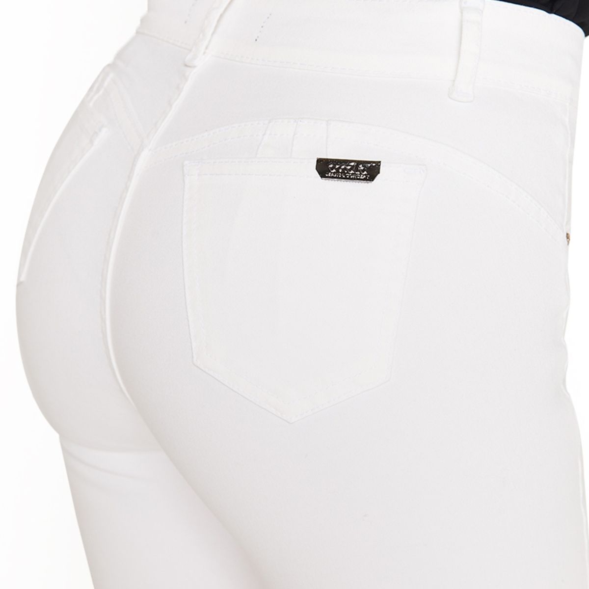 AMALIA JEANS - Jeans Mujer Tiro Alto Regular 4106 Blanco Amalia Jeans