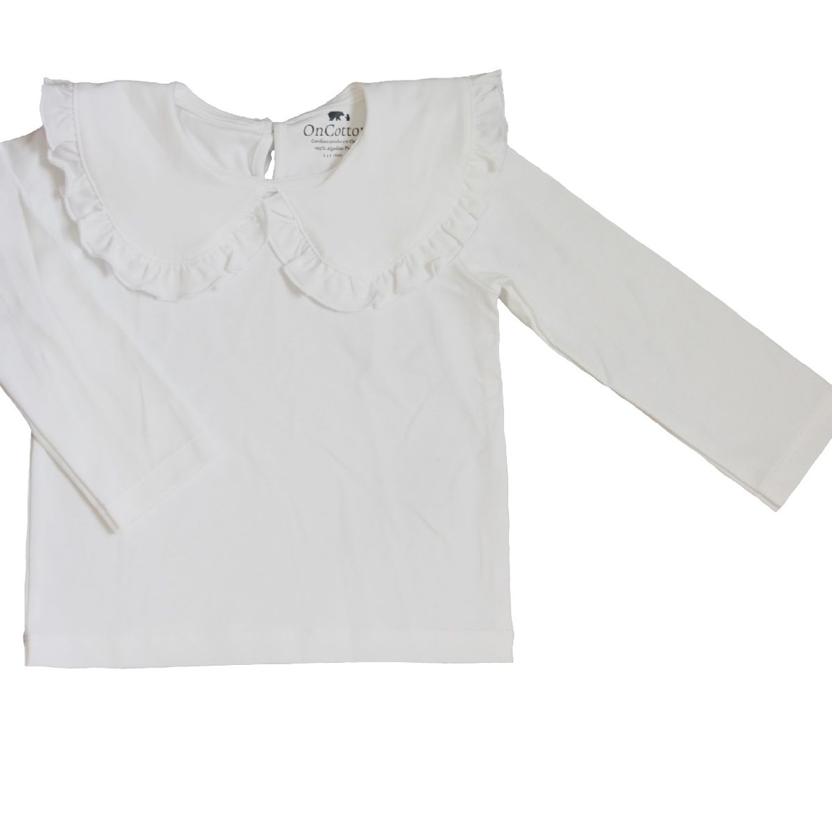 ONCOTTON WHITE BASIC COLLECTION - Polera Romántica manga larga