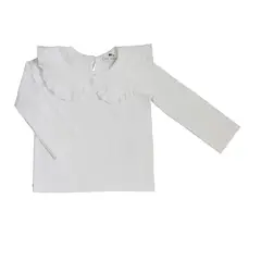 ONCOTTON WHITE BASIC COLLECTION - Polera Romántica manga larga