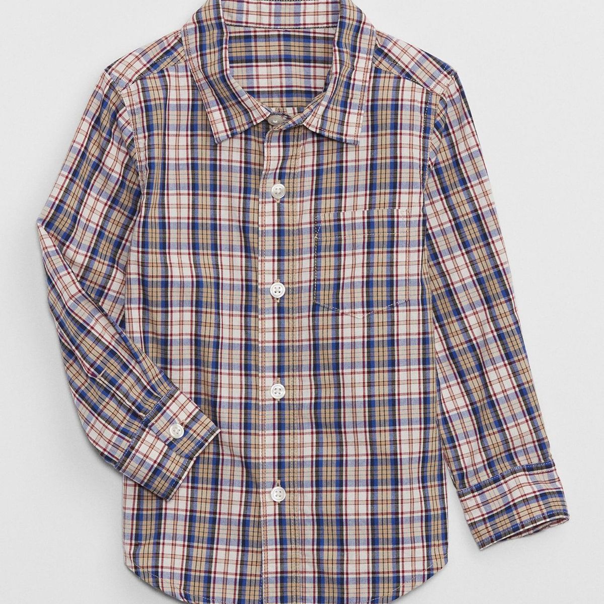GAP - Camisa Poplin Manga Larga Multicolor GAP