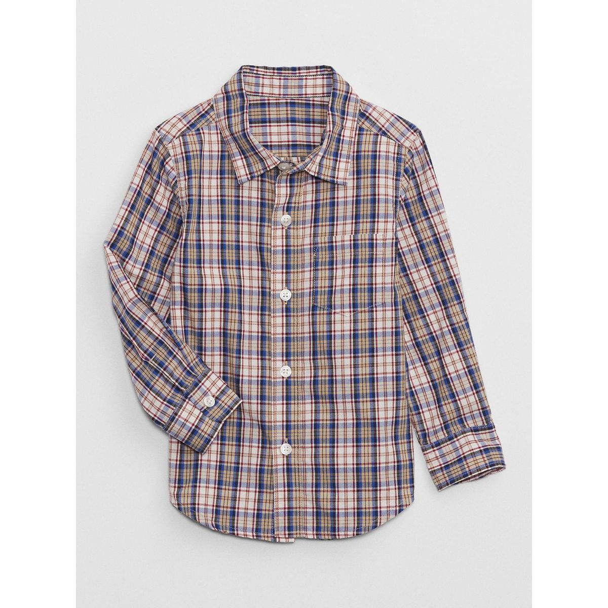 GAP - Camisa Poplin Manga Larga Multicolor GAP
