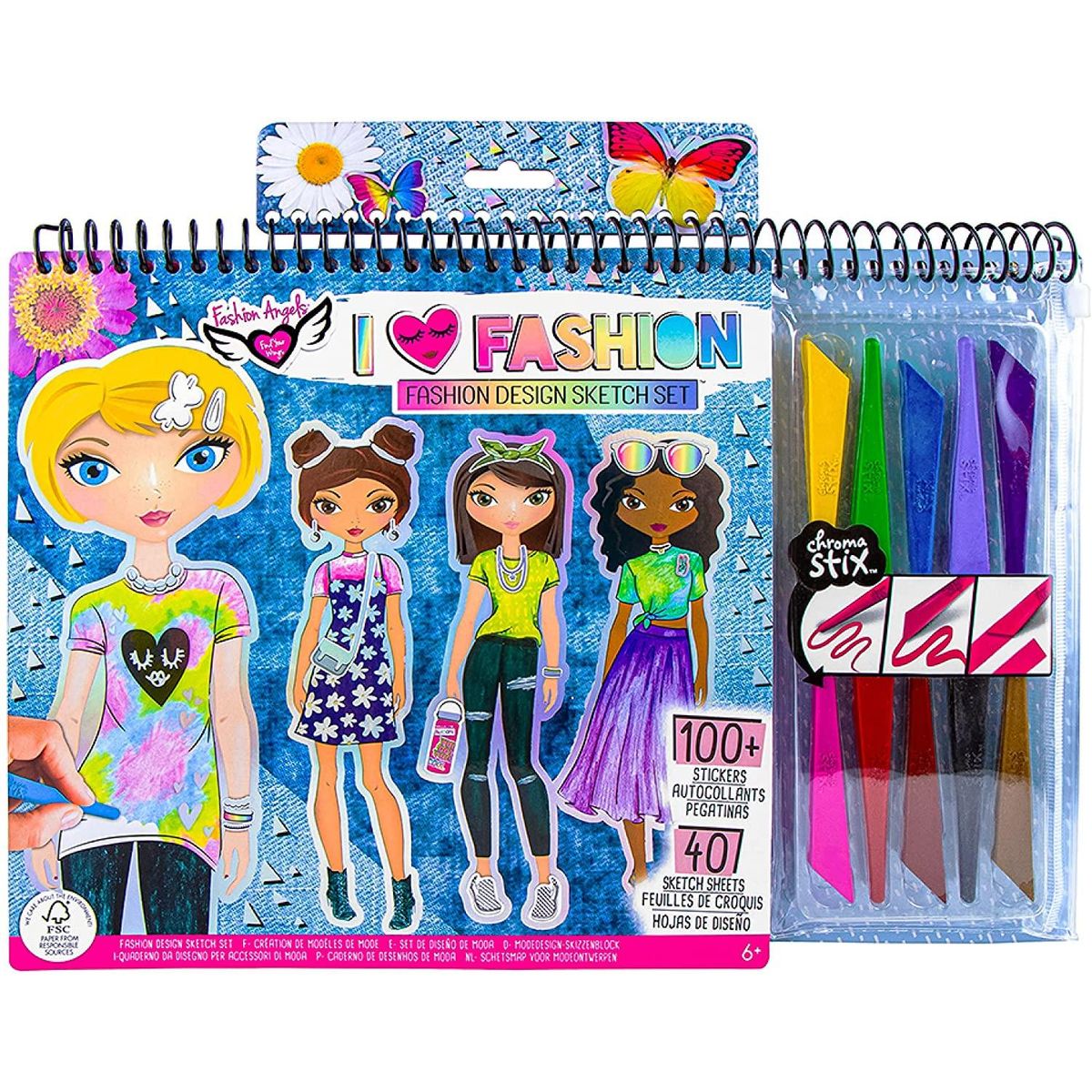 FASHION ANGELS - Cuaderno de Dibujo Diseñadora de Moda Fashion Angels