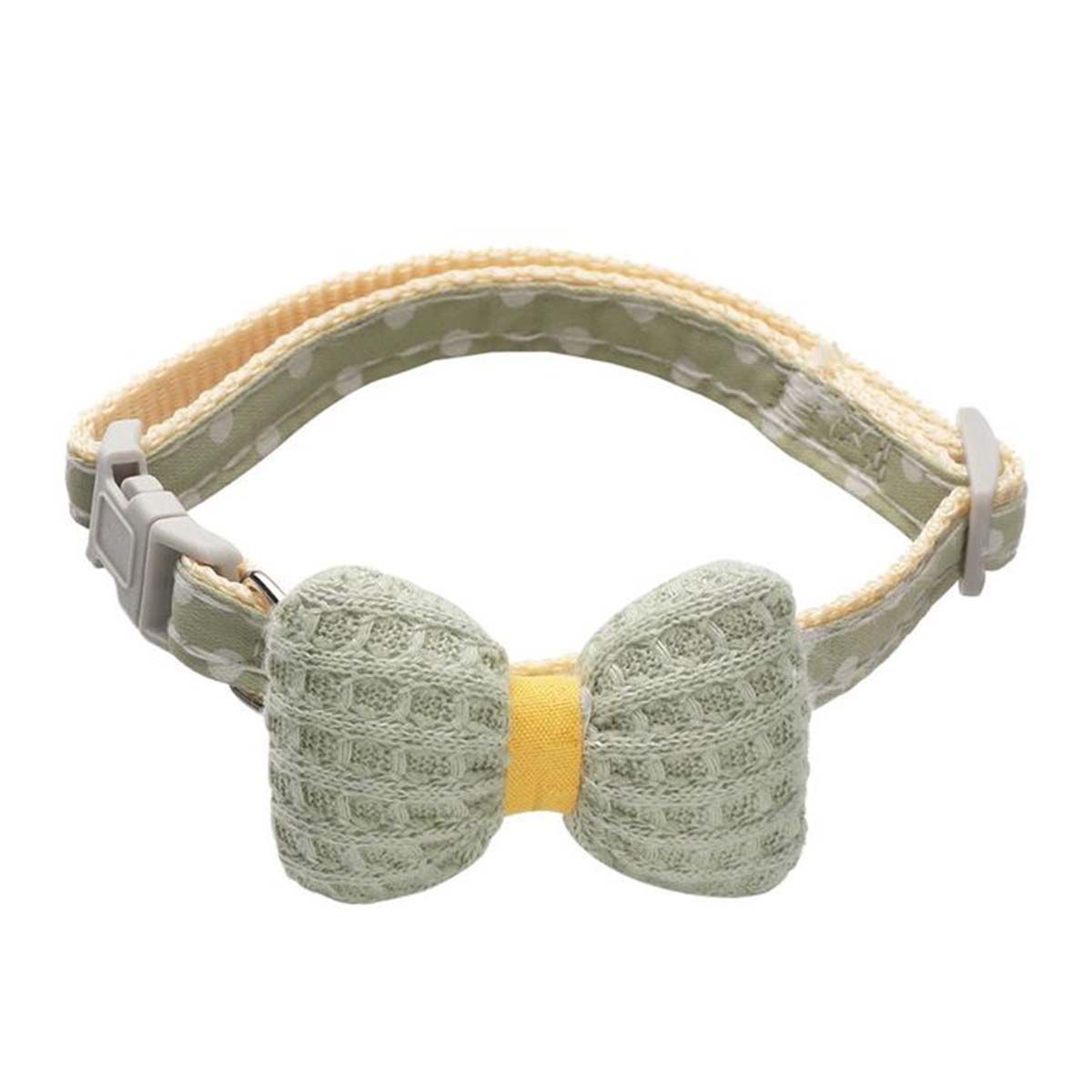 GENERICO - Collar Algodon Lazo Para Mascotas Pequeñas Gato Perro Verde