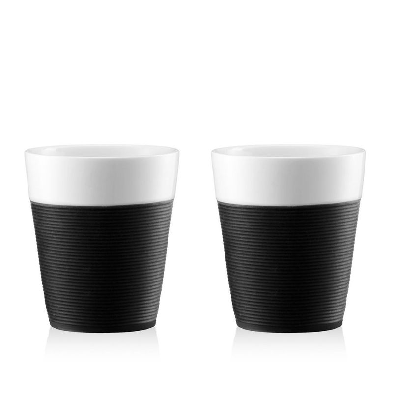 BODUM - Set de 2 vasos Bodum con funda de silicona 300 ml