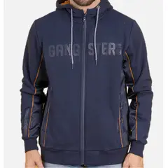 GANGSTER - Polerón Fullzipper Sherpa Coexist Azul