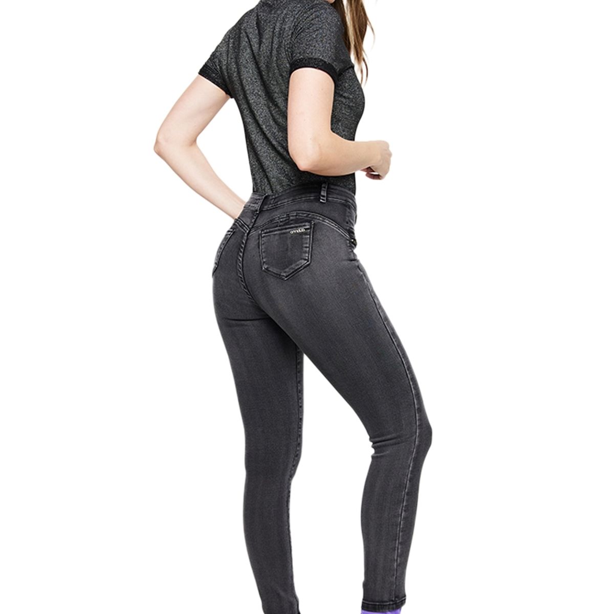 AMALIA JEANS - Jeans Mujer Ruby High Waist 4238 Gris Amalia Jeans